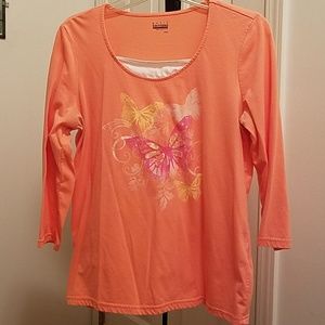 Orange Butterfly Pullover